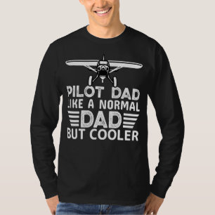 Funny Pilot Art voor Vader Vliegtuig P T-shirt