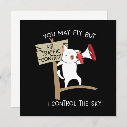 Funny Pilot Aviation Air Traffic Controller Statem Kaart (Voorkant / Achterkant)