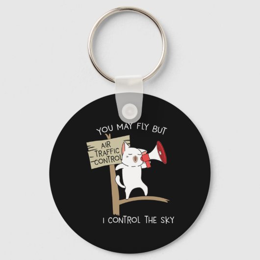 Funny Pilot Aviation Air Traffic Controller Statem Sleutelhanger (Voorkant)