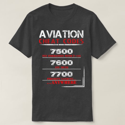 Funny Pilot Aviation (code) T-shirt (Design voorkant)