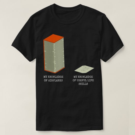 Funny Pilot Aviation Knowledge Meme Plane Spotter  T-shirt (Design voorkant)