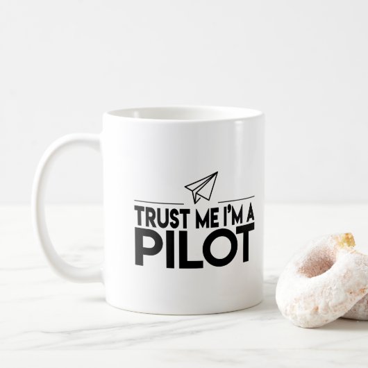 Funny Pilot Coffee Mok (Met donut)