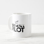 Funny Pilot Coffee Mok (Voorkant links)