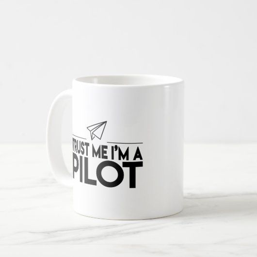 Funny Pilot Coffee Mok (Voorkant links)