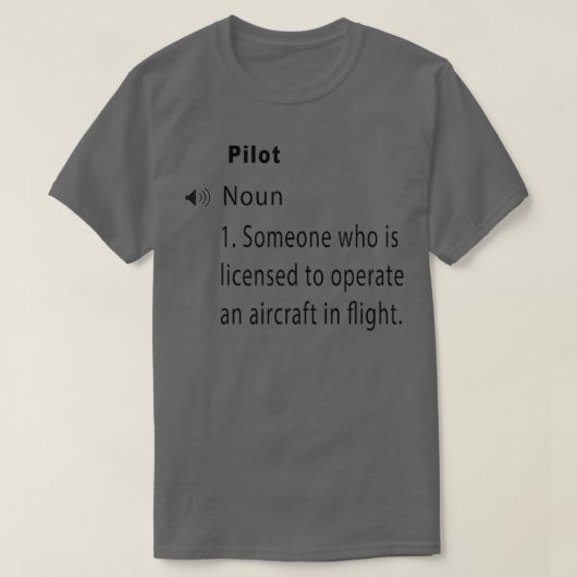 Funny pilot definition 2 t-shirt (Design voorkant)