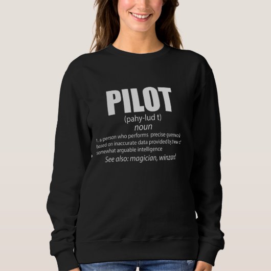 Funny Pilot Definition Aviation Mannen for Father Trui (Voorkant)