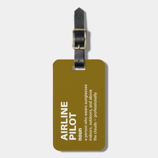 Funny Pilot Definition Gift Bagagelabel (Voorkant verticaal)