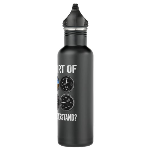 Funny Pilot Design for Men Airline  Waterfles (Rechts)