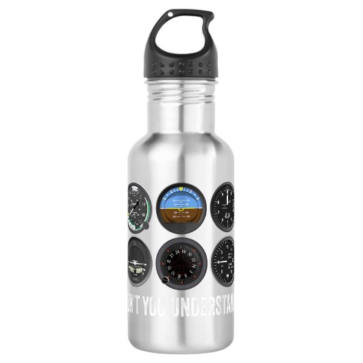 Funny Pilot Design for Men Airline  Waterfles (Voorkant)