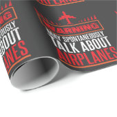 Funny Pilot en Vliegtuig Gifts Cadeaupapier (Rol Hoek)