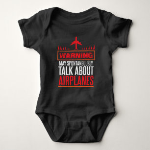 Funny Pilot en Vliegtuig Gifts Romper