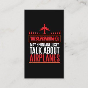 Funny Pilot en Vliegtuig Gifts Visitekaartje