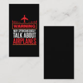 Funny Pilot en Vliegtuig Gifts Visitekaartje (Voorkant / Achterkant)