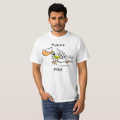 Funny Pilot Flying Cartoon Shirt (Voorkant volledig)