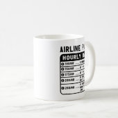 Funny Pilot Hourly Rate Koffiemok (Voorkant rechts)