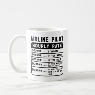 Funny Pilot Hourly Rate Koffiemok