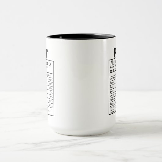 Funny Pilot Nutrition Facts Airline Crew Gift Mok (Midden)