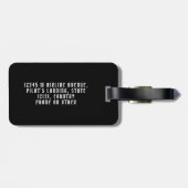 Funny Pilot Skull Airplanes Pirate Humor | Aangepa Bagagelabel (Achterkant horizontaal)