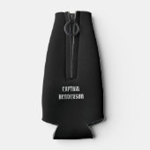 Funny Pilot Skull Airplanes Pirate Humor | Aangepa Flesjeskoeler (Achterkant)