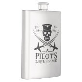 Funny Pilot Skull Cross Airplanes Pirate Humor Flacon (Rechts)