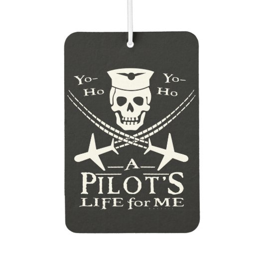 Funny Pilot Skull Cross Airplanes Pirate Humor Luchtverfrisser (Voorkant)