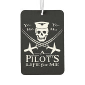 Funny Pilot Skull Cross Airplanes Pirate Humor Luchtverfrisser (Achterkant)