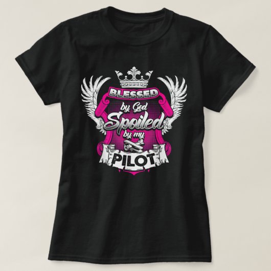 Funny Pilots Wife Helikopter Plane Pilot Wife T-shirt (Design voorkant)