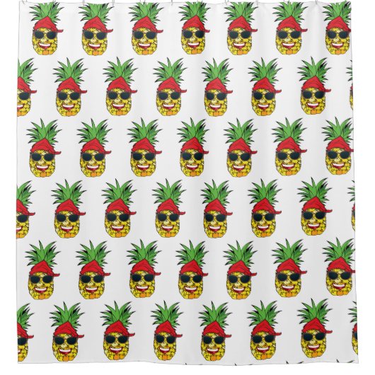Funny pineappel douchegordijn (Voorkant)