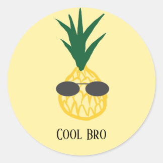 Funny Pineappel met zonnebril Sticker Sjabloon