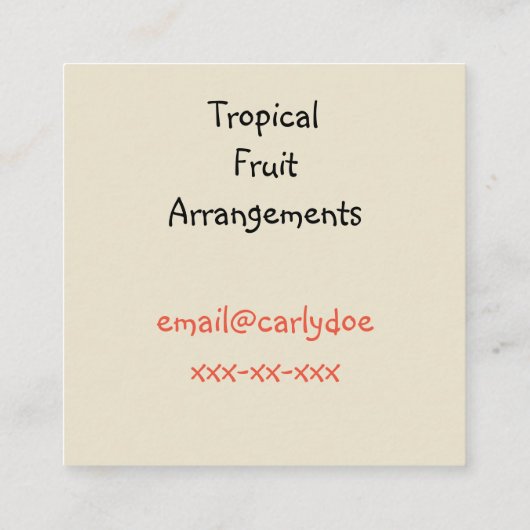 Funny pineappel visitekaartjes (Achterkant)