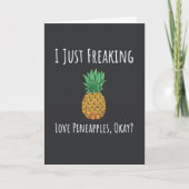 Funny Pineapple Cards Humor Fruit Humorous Kaart (Voorkant)