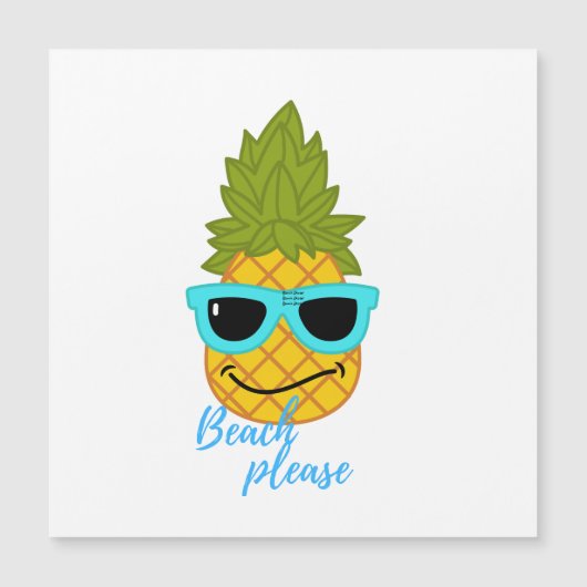 Funny Pineapple Chilling with Summer Sunbril (Voorkant)