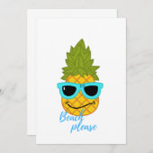Funny Pineapple Chilling with Summer Sunbril Kaart (Voorkant / Achterkant)