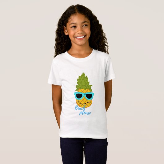 Funny Pineapple Chilling with Summer Sunbril T-shirt (Voorkant volledig)