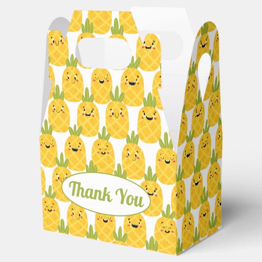 Funny Pineapple Favor Box Bedankdoosjes (Geopend)
