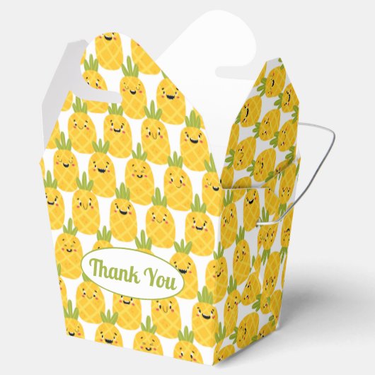 Funny Pineapple Favor Box Bedankdoosjes (Geopend)
