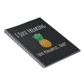Funny Pineapple Gifts Fruit Cute Humor Vegan Notitieboek (Rechterzijde)
