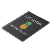Funny Pineapple Gifts Fruit Cute Humor Vegan Notitieboek (Linkerzijde)