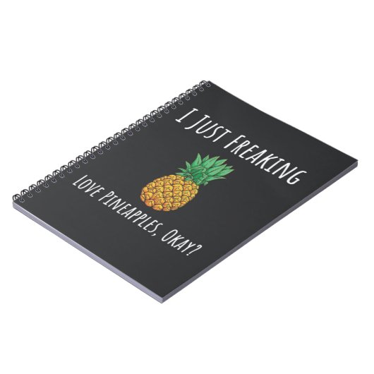 Funny Pineapple Gifts Fruit Cute Humor Vegan Notitieboek (Linkerzijde)