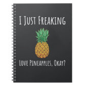 Funny Pineapple Gifts Fruit Cute Humor Vegan Notitieboek (Voorkant)