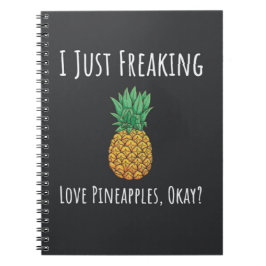 Funny Pineapple Gifts Fruit Cute Humor Vegan Notitieboek