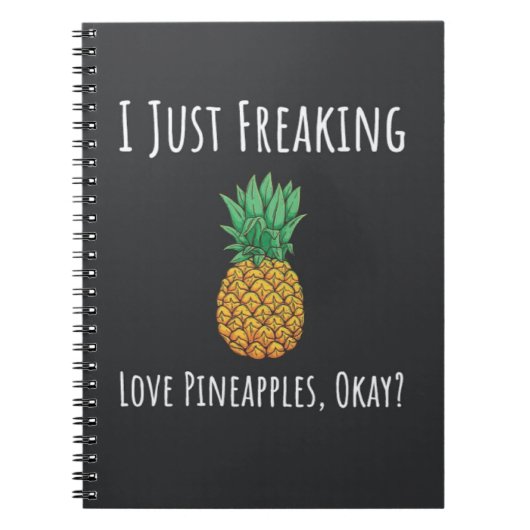 Funny Pineapple Gifts Fruit Cute Humor Vegan Notitieboek (Voorkant)