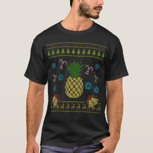 Funny Pineapple Kerstmis Ugly Sweater Design T-shirt