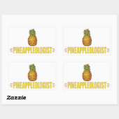Funny Pineapple Lover Rechthoekige Sticker (Vel)
