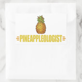 Funny Pineapple Lover Rechthoekige Sticker (Tas)