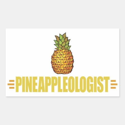 Funny Pineapple Lover Rechthoekige Sticker (Voorkant)