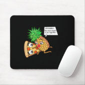 Funny pineapple op Pizza Muismat (Met muis)