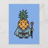 Funny Pineapple Sensei Master Samurai Illustration Briefkaart (Voorkant)