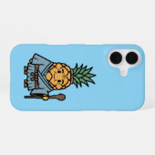 Funny Pineapple Sensei Master Samurai Illustration iPhone 16 Hoesje (Achterkant horizontaal)