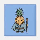 Funny Pineapple Sensei Master Samurai Illustration Magneet (Voorkant)